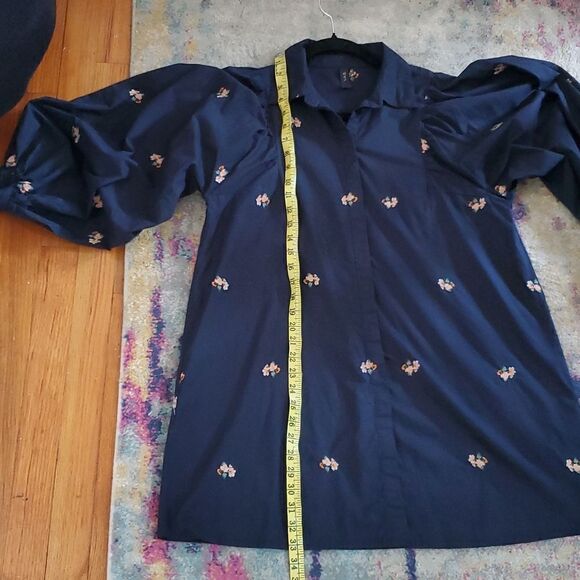 Y.A.S Embroidered Tunic Or Mini Dress with Balloon Sleeves Size S - Picture 11 of 15